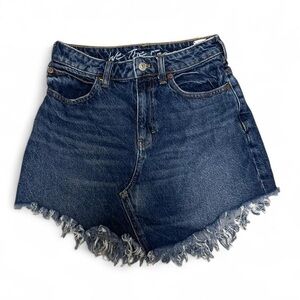 We The Free Bailey Frayed Jean Mini Skirt